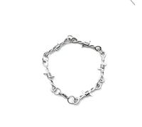 Feng Shui Girls accessories 925 Sterling Silver Barbed Wire Necklace, Small Wire Brambles Unisex Choker Necklace, Hip-hop Gothic Punk Barbed Wire Little Thorns Chain Choker, Barb Wire Necklace And