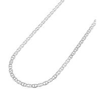 Feng Shui Girls accessories 925 Sterling Silver Necklce 3.5MM - 8MM Solid Flat Mariner Anchor Link Chain Necklace- Sterling Silver Necklace Chain 16-30 Silver chain made in italy Birthday Gift