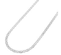 Feng Shui Girls accessories 925 Sterling Silver Necklce 3.5MM - 8MM Solid Flat Mariner Anchor Link Chain Necklace- Sterling Silver Necklace Chain 16-30 Silver chain made in italy Birthday Gift