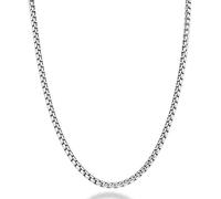 Feng Shui Girls accessories Solid 925 Sterling Silver Italian 3.5mm Box Link Chain Necklace Bracelet for Women Men, 7.5, 8, 8.5, 9, 16, 18, 20, 22, 24, 26, 30 Inch Made in Italy Birthday Gift