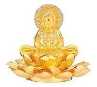 Feng Shui Gold Eight Treasure Double Buddhist Avalokitesvara Aromatherapy Car Ornaments Kuan Yin Buddhism Home Office Decoration Bless Safety and Wealth for Gift