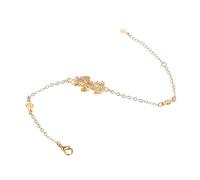 Feng Shui Golden Plated Bracelet Chain for Unisex Amulet Jewelry Traditional Pi Yao Symbol of Protection and Wealth for Daily Wear and Special Occasions