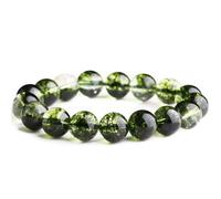 Feng Shui Green Ghost Crystal Bracelet for Healing and Prosperity - 10mm Elastic Bangle Amulet for Good Luck and Protection