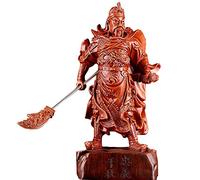 Feng Shui Guan Yu Statue Warlord Hero Guan Gong/Kwan Kung/Kuan Gong Statue Sculpture Home Office Decoration, Attract Wealth And Good Luck,Green