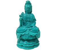 Feng Shui Guanyin Buddhist Statue, Quan Yin Figurine, Kuan Yin Sculpture with Base Decoration for Your Living Room Office Housewarming Gifts