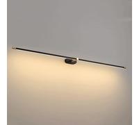 Feng Shui， GWJKG Bathroom Cabinet Sturdy Minimalist Linear Strip Wall Lamp with Long Mounting Kit for Mirror Front Light Dark Color 68CM