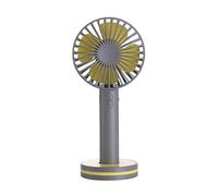 Feng Shui， Handheld Fan,USB Fan,hand Fan,Portable Handheld Electric Fan Small Fan Cute Student Dormitory Rechargeable Fan Carry/Pink, Blue, Gray (Color : Grey)