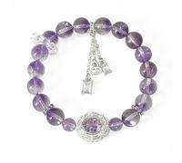 Feng Shui Healing Crystal Bracelet,Bolivian Cornucopia Amethyst,Handmade,Improve Career Fortune and Good Luck