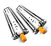 Feng Shui Heavy Duty Drawer Runners Slides Rail 12/32/60 Inch - Full Extension Ball Bearing Slides Side Mount - with Lock, for Goods Shelf, RVs, Industrial, Cabinets Drawers Slides