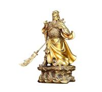 Feng Shui Home Decor Brass Sculpture of Guan Yu GuanYu Statue Guan Gong Dragon Pattern God Collection Office 22.4 * 15.8 * 42.1IN 134.5LB
