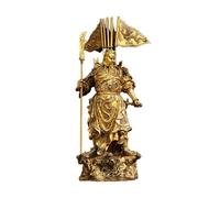 Feng Shui Home Decor Brass Sculpture of Guan Yu GuanYu Statue Guan Gong Dragon Pattern God Collection Office 5.9 * 5.1 * 12.6IN 5.6LB