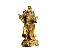 Feng Shui Home Decor Brass Sculpture of Guan Yu GuanYu Statue Guan Gong Dragon Pattern God Collection Office 7.9 * 6.3 * 18.9IN 16.4LB