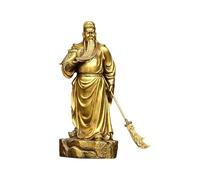 Feng Shui Home Decor Brass Sculpture of Guan Yu GuanYu Statue Guan Gong Dragon Pattern God Collection Office 9.5 * 7.1 * 22.8IN 19.6LB