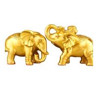Feng Shui Home Decor Chinese Brass Elephant Ornament Good Luck and Wealth Elephant for Prosperity and Protection in Home Office A Pair 5.1 * 2.8 * 3.9IN 4LB