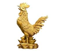 Feng Shui Home Decor Chinese Copper Chicken Prosperity Good Luck Brass Chook Zodiac Rooster Wealth Office Workspace ation 3.5 * 2 * 5.7IN 1.2LB