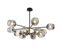 Feng Shui， Home Living Room Bedroom Dining Room Study, Concise Magic Bean Chandelier,E27 Nordic Creative Molecular Chandelier-Smoke gray 8 head Household faucets