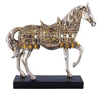Feng Shui Horse Statue Decor, Sculptures Home Decor Decoration Tabletop Decor Ornaments for Wealth And Success Good Lucky Gifts,Silver