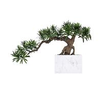 Feng Shui， Indoor Artificial Bonsai Tree Small Faux Potted Plant Desk Display Fake Tree Marble Pots Ornaments, Bonsai Plant for Home, Office Decoration Bonsai Tree