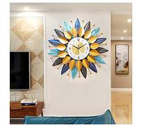 Feng Shui， Large Wall Clock Metal Decorative Wall Clocks 3D Silent Non-Ticking t Quartz Clocks with Arabic Numerals for Living Room Home Kitchen Decor,27.5 inches