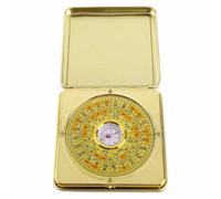 Feng Shui Luo Pan Iron Compass with Flipping Cover, Precise Ancient Direction Finder for Learning Residential Feng Shui, Durable Metal Feng Shui Tool with Protective Lid for Home A (S)