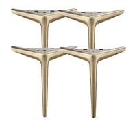 Feng Shui， Metal Furniture Feet Triangular Furniture Legs DIY Table Legs Modern-Style Metal Triangle Furniture Sofa Feet,Suitable for Sofa Cabinet Bed Table Chair,Set of 4(Color:gunblack,Size:12cm)
