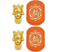 Feng Shui Metal Turtle Wallet Charm Small Lucky Turtle with Leather Sleeve,Coin Biting Pose,Cute Lucky Goldenturtle with Coin for Longevity Financial Protection，Good Luck：2