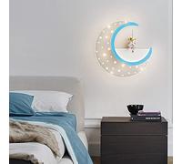 Feng Shui， Moon Cloud Wall Lamp with USB Socket Creative Children's Room Bedside Lamp Bedroom Room Study Living Room Background Fixture