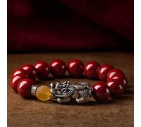 Feng Shui Natural Cinnabar Crystal Stone Silver Dragon Talisman Reiki Crystal Chakra Quartz Wealth Good Luck Unisex