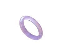 Feng Shui Natural Ice Jade Bangle Bracelet for Women Purple Chalcedony Bracelet Wealth Good Luck Bracelet Round Jade Stone Bangle for Woman Birthday Wedding Gift Yoga Meditation