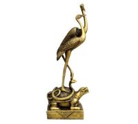 Feng Shui Opening Pure Copper Turtle Crane Yannian ornaments Copper Dragon turtle Xianhe double crane step turtle Xuanwu Xianhe Zhu Changshou home Feng Shui