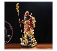 Feng Shui Ornaments Chinese Feng Shui Guan Yun Chang Statue Green Robe/Red Robe God of Wealth Guan Gong Decoration 25.6-inch Feng Shui Decor Best Opening Gift God of Fortune (Color : Red) good