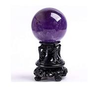 Feng Shui Ornaments Crystal Ball/Photography Ball Amethyst Crystal Sphere, Rare Purple Stone Ball For Crystal, Meditation, Scrying, Hand-Made for Photography Decoration (6.5cm)