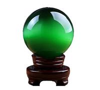 Feng Shui Ornaments Crystal Ball/Photography Ball Green Crystal Ball Opal Blue Crystal Ball Opening Gift Transfer Natural Optimization Crafts GiftBase for Photography Decoration (Green 8cm)