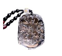 Feng Shui Pendant,Feng Shui Wealth White Crystal Pendant Necklace Authentic Chakra Crystal Amulet Lucky Wealth Ward Off Evil Spirits Necklace Inspirational Gift for Women Men, Pendant neckla