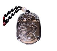 Feng Shui Pendant,Feng Shui Wealth White Crystal Pendant Necklace Authentic Chakra Crystal Amulet Lucky Wealth Ward Off Evil Spirits Necklace Inspirational Gift for Women Men, Pendant neckla