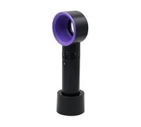 Feng Shui， Portable Mini Bladeless Fan Handheld USB Three Types Of Wind Speed Air Cooler Desktop Office Dormitory Travel Powerful Cooling(Black)