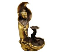 Feng Shui Pure copper dripping water Guanyin ornaments back incense Guanyin incense Burner Guanyin Buddha statues town house Feng Shui Supplies