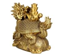 Feng Shui Pure Copper Opening day into the Bucket Gold Dragon turtle Money ingot dragon turtle lucky leading turtle to Recruit nobles Feng Shui Ornaments