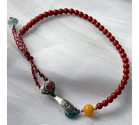 Feng Shui Red Agate Crystal Silver Charm Natural Gemstone Reiki Crystal Chakra Stones Adjustable Women Gift