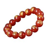 Feng Shui Red Agate Wealth Bracelet - Authentic Chinese Zodiac Jewelry for Healing, Meditation & Protection | Adjustable Amulet for Men & Women | Great Gifts for Any Occasion(Rabbit,10mm)