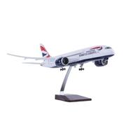 Feng Shui， Replica Aircraft Models 43cm Scale Alloy Model Airplane 1/130 For British Airways For Boeing 787 Passenger Aircraft Model Exhibits Miniature (NO light)