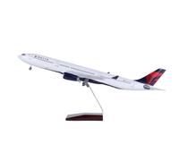 Feng Shui， Replica Aircraft Models 47cm 330 Scale Model Airplane 1:135 Delta Air Lines For Airbus A330 Aircraft Model Civil Aviation Cargo Plane Miniature (With light)