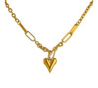 Feng Shui， Romantic Heart Necklace For Girls, 925 Sterling Silver Eternal Love Heart Charm Choker - Heart Gold Necklace, Gold Locket Necklace For Women Birthday Valentine Gifts