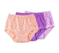 Feng Shui， Seniors Women's Underwear 3pcs Floral Graphic Printed Solid Briefs for Medium Elderly Ladies Plus Size Panties