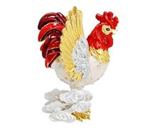 Feng Shui Sky Rooster Good Luck and Fortune Wealth Amulet Statue Decoration (White Sky Rooster)