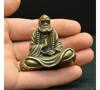 Feng Shui Small Pure Copper Brass Da Mo Ancestral Buddha Statue Crafts Ornaments