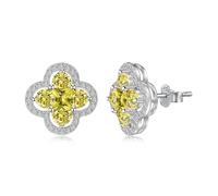 Feng Shui, Solid Sterling Silver Tiny Butterfly Earrings Studs for Women Earrings, Cubic Zirconia Stud Women