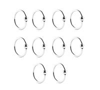 Feng Shui， Stainless Steel Nose Ring Hoop, Variety Pack of Nose Rings Set 10pcs Simple Round with Beads