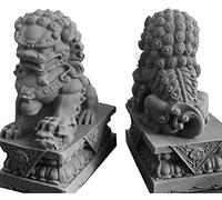 Feng Shui Statue,A Pair Of Guardian Lion Statue Sculpture Indoor And Outdoor Feng Shui Decoration Blessing Gift