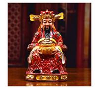 Feng Shui Statue,Ceramic Buddha Statue Shop Opening Gift Decoration Red Cornucopia Attract Wealth and Good Luck Blessing Gift